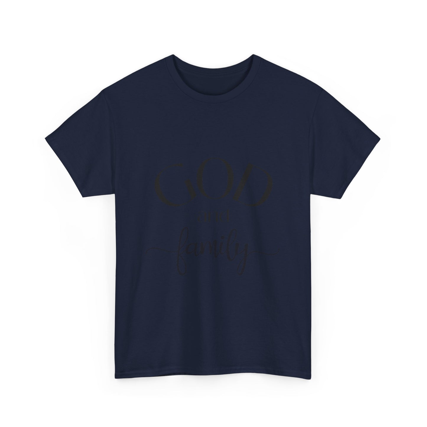 God and Family Men's Heavy Duty Cotton Tee