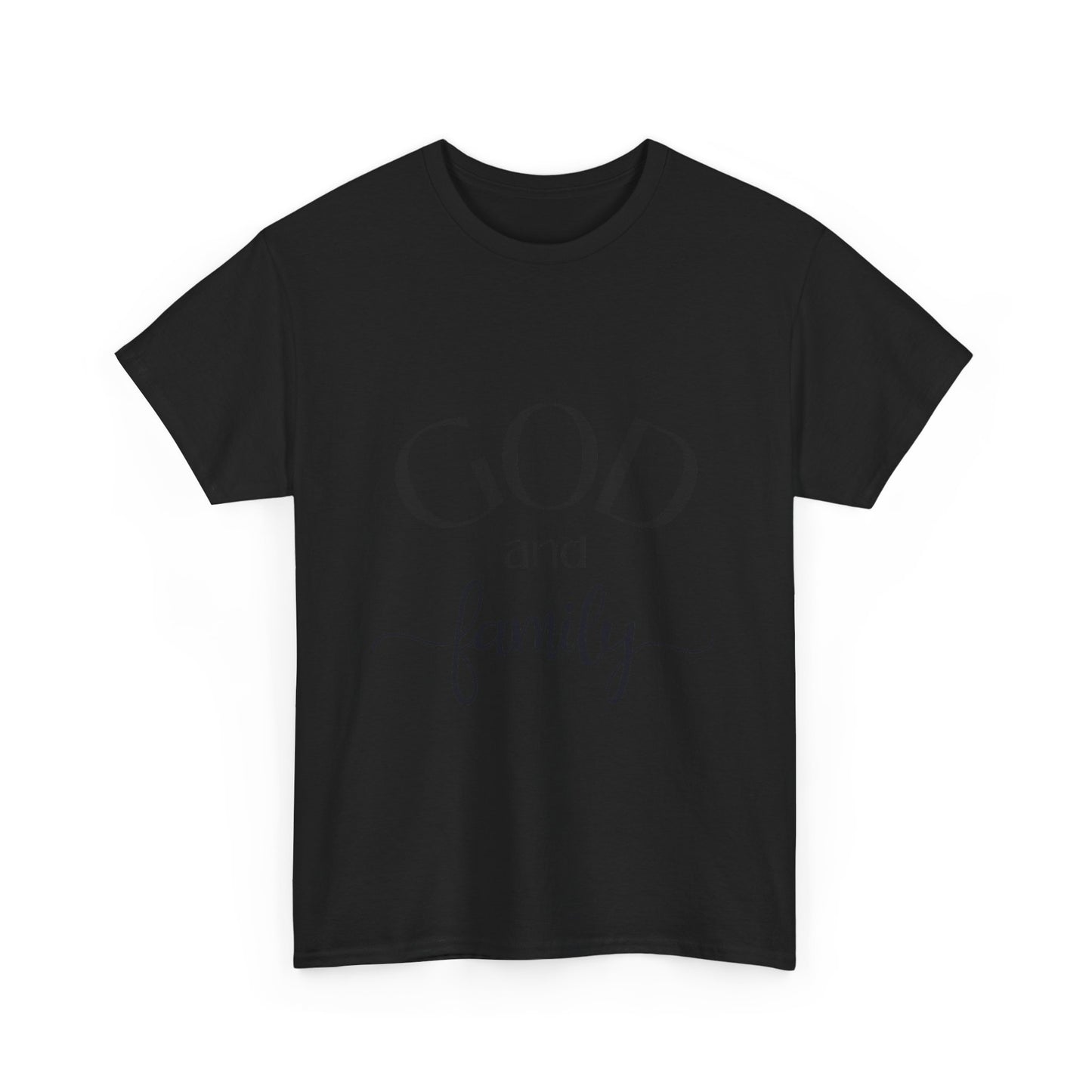 God and Family Men's Heavy Duty Cotton Tee