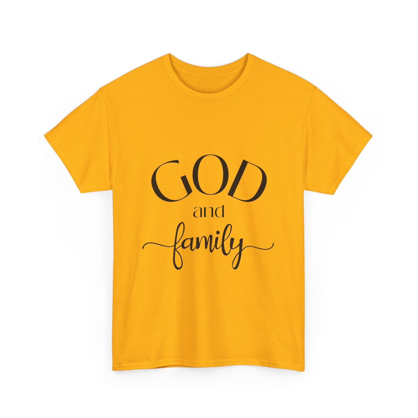 God and Family Men's Heavy Duty Cotton Tee