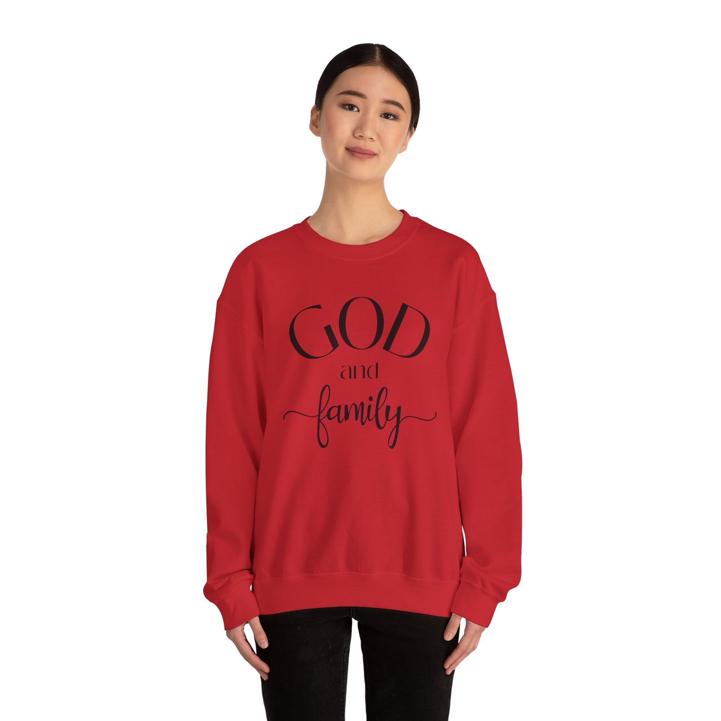 God and FamilyUnisex Heavy Blend™ Crewneck Sweatshirt
