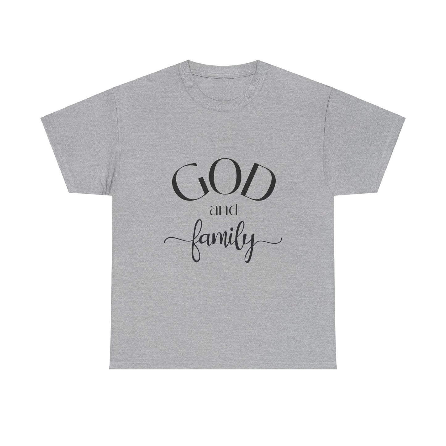 God and Family Men's Heavy Duty Cotton Tee
