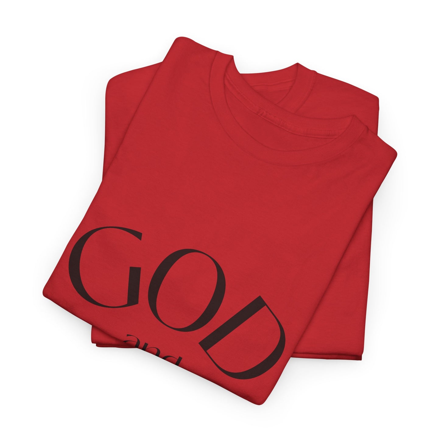 God and Family Men's Heavy Duty Cotton Tee