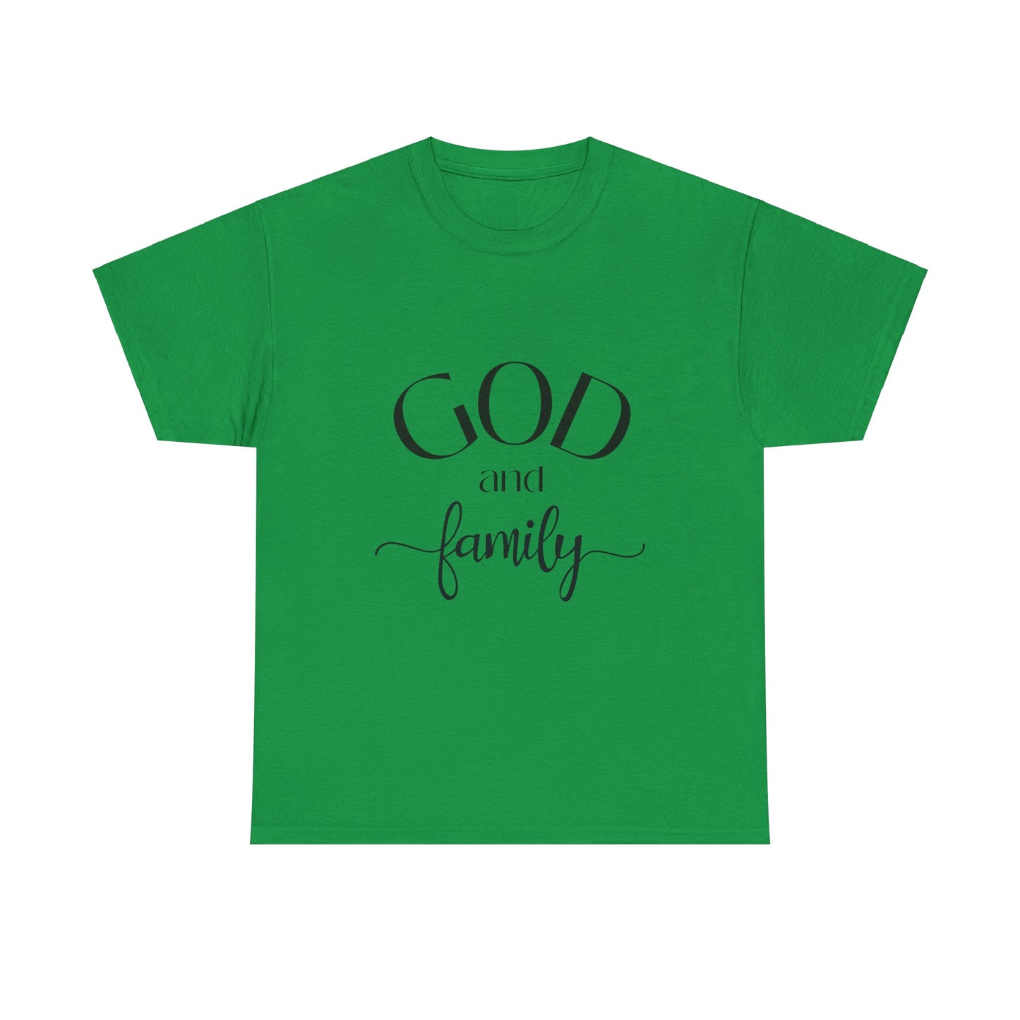 God and Family Men's Heavy Duty Cotton Tee