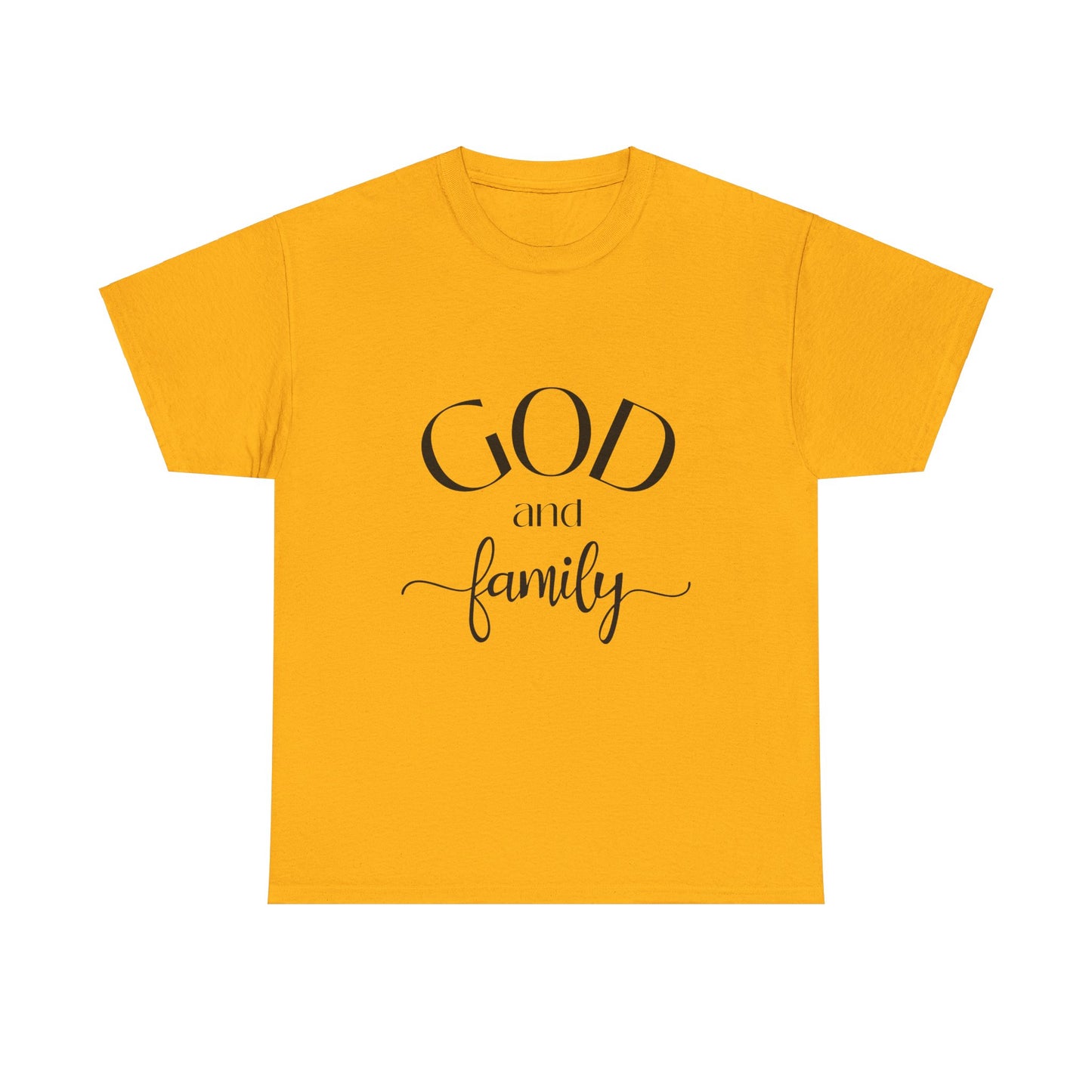 God and Family Men's Heavy Duty Cotton Tee