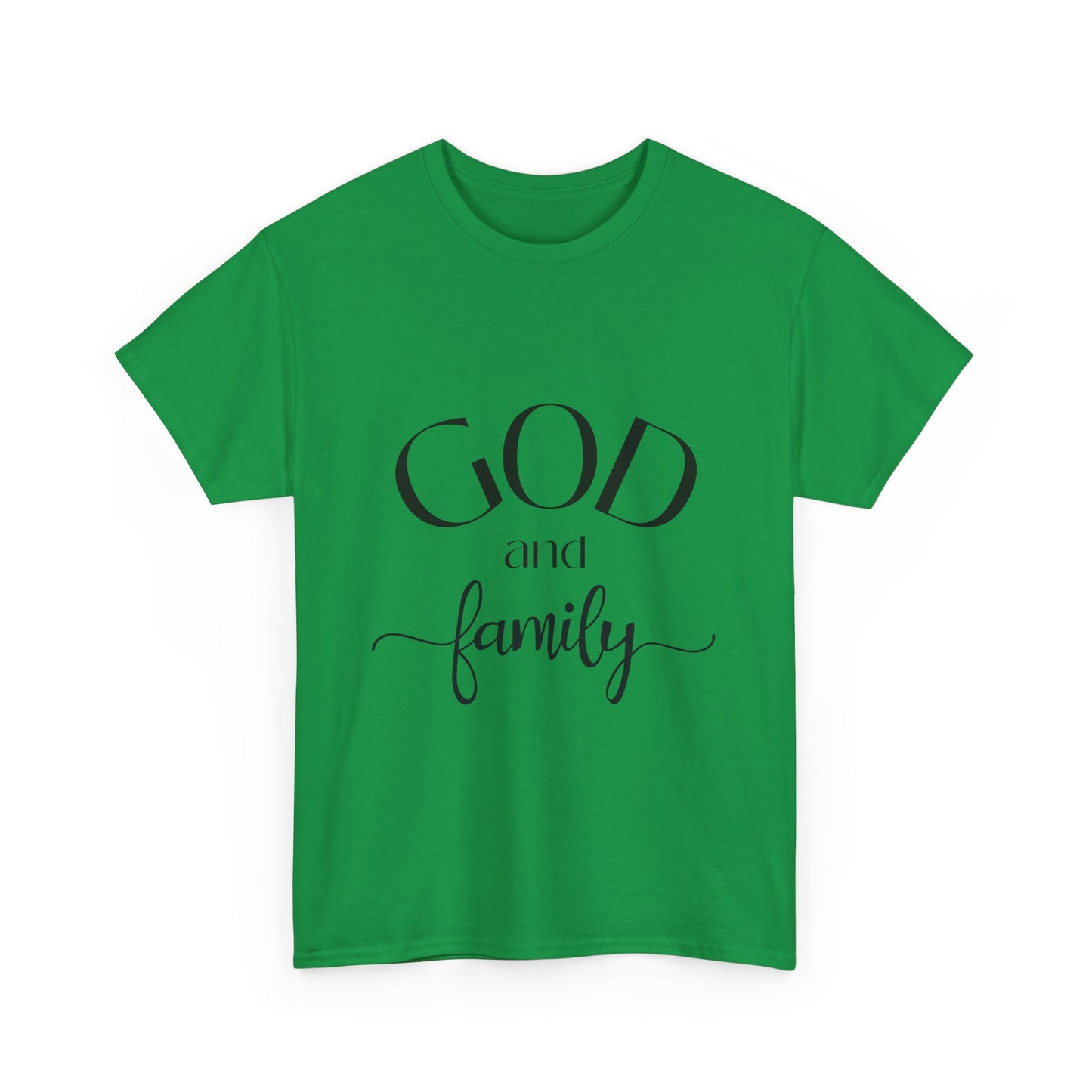 God and Family Men's Heavy Duty Cotton Tee