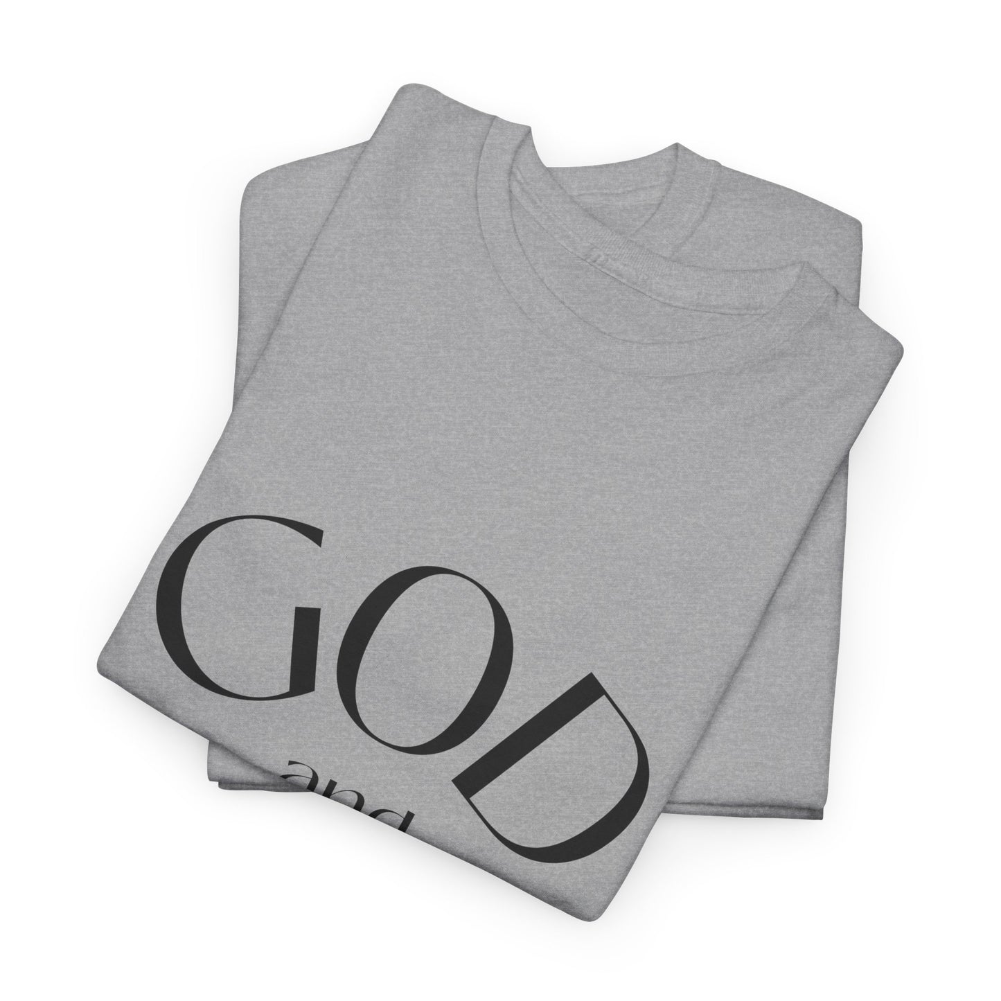 God and Family Men's Heavy Duty Cotton Tee