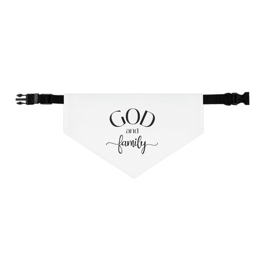 God and Family Pet Bandana Collar