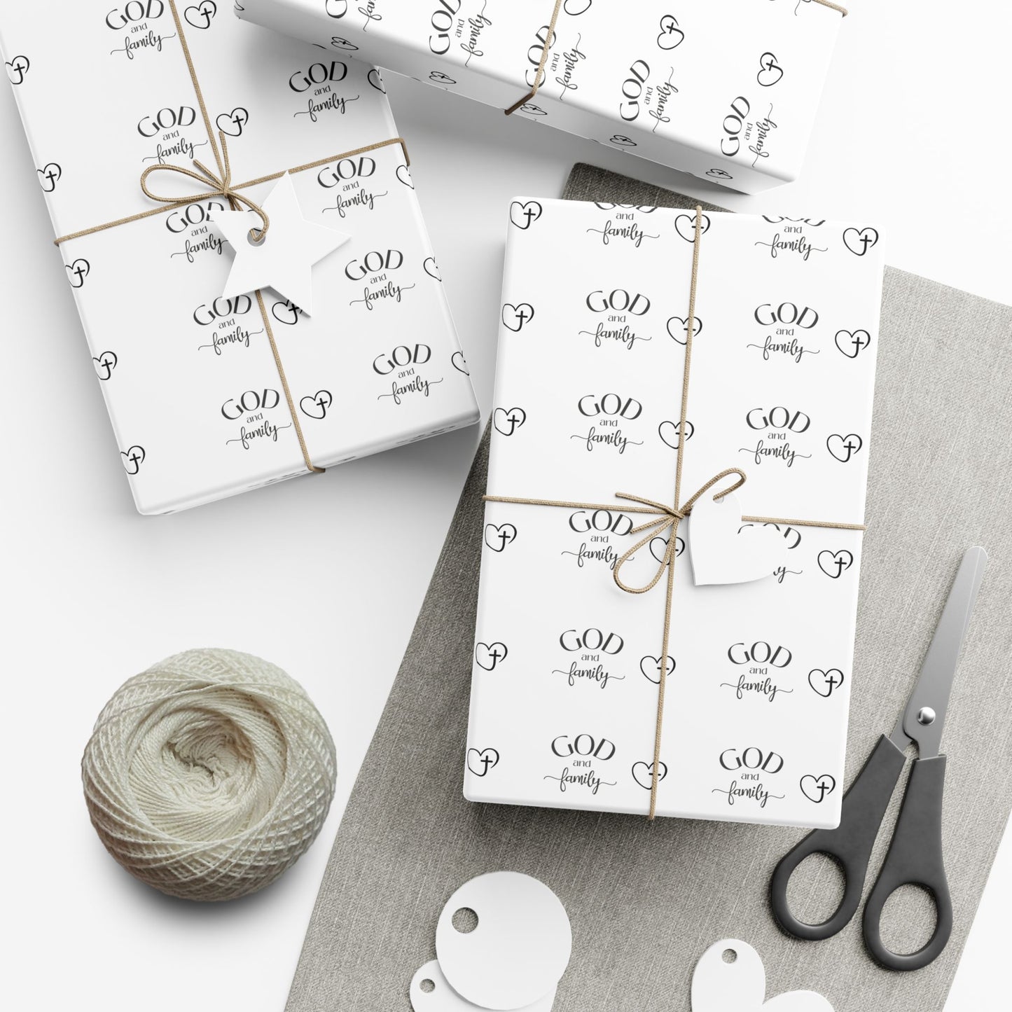 God Family  Wrapping Paper- White