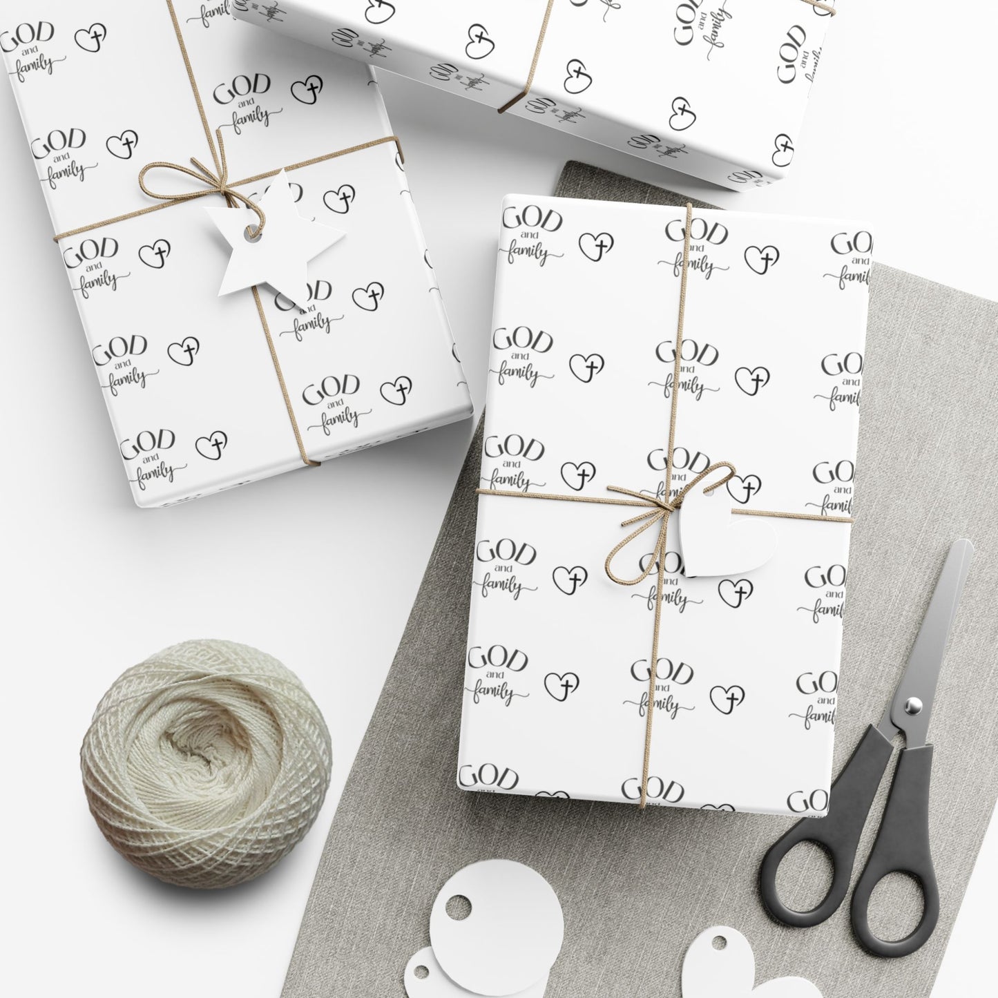 God Family  Wrapping Paper- White