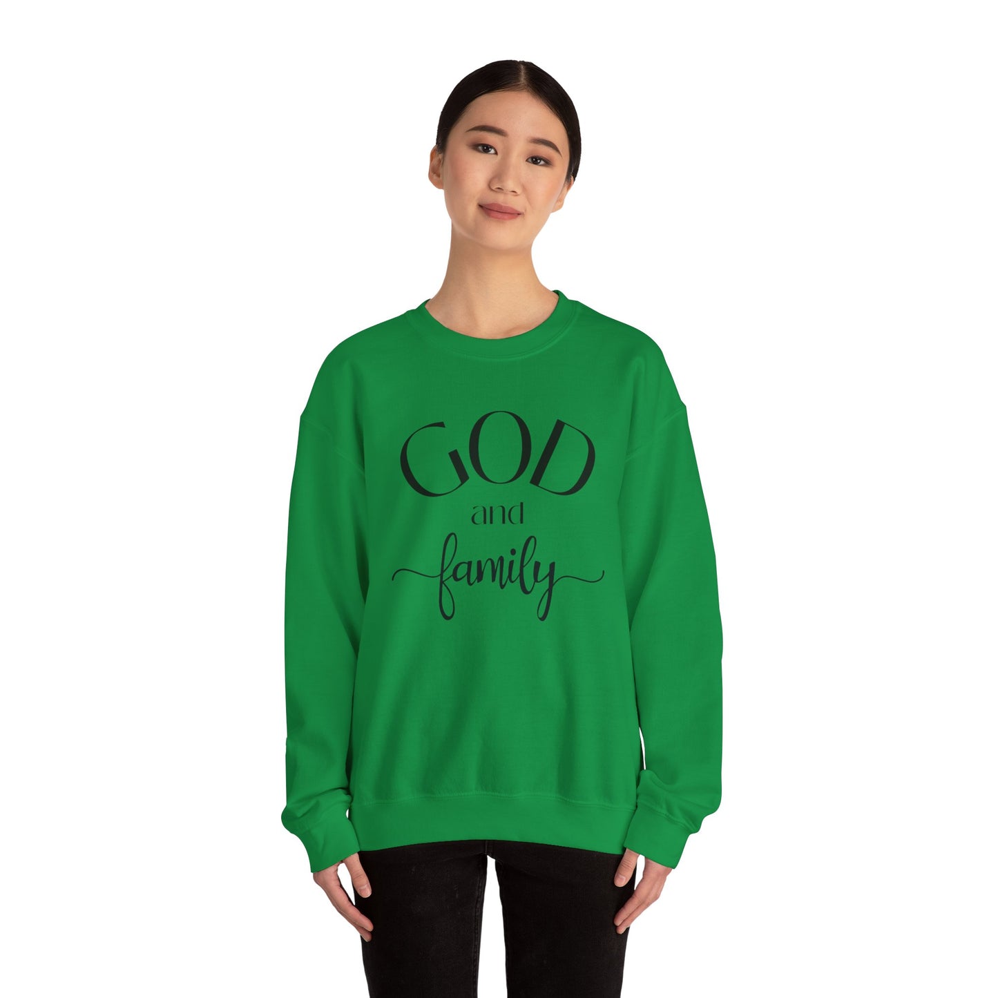 God and  FamilyUnisex Heavy Blend™ Crewneck Sweatshirt