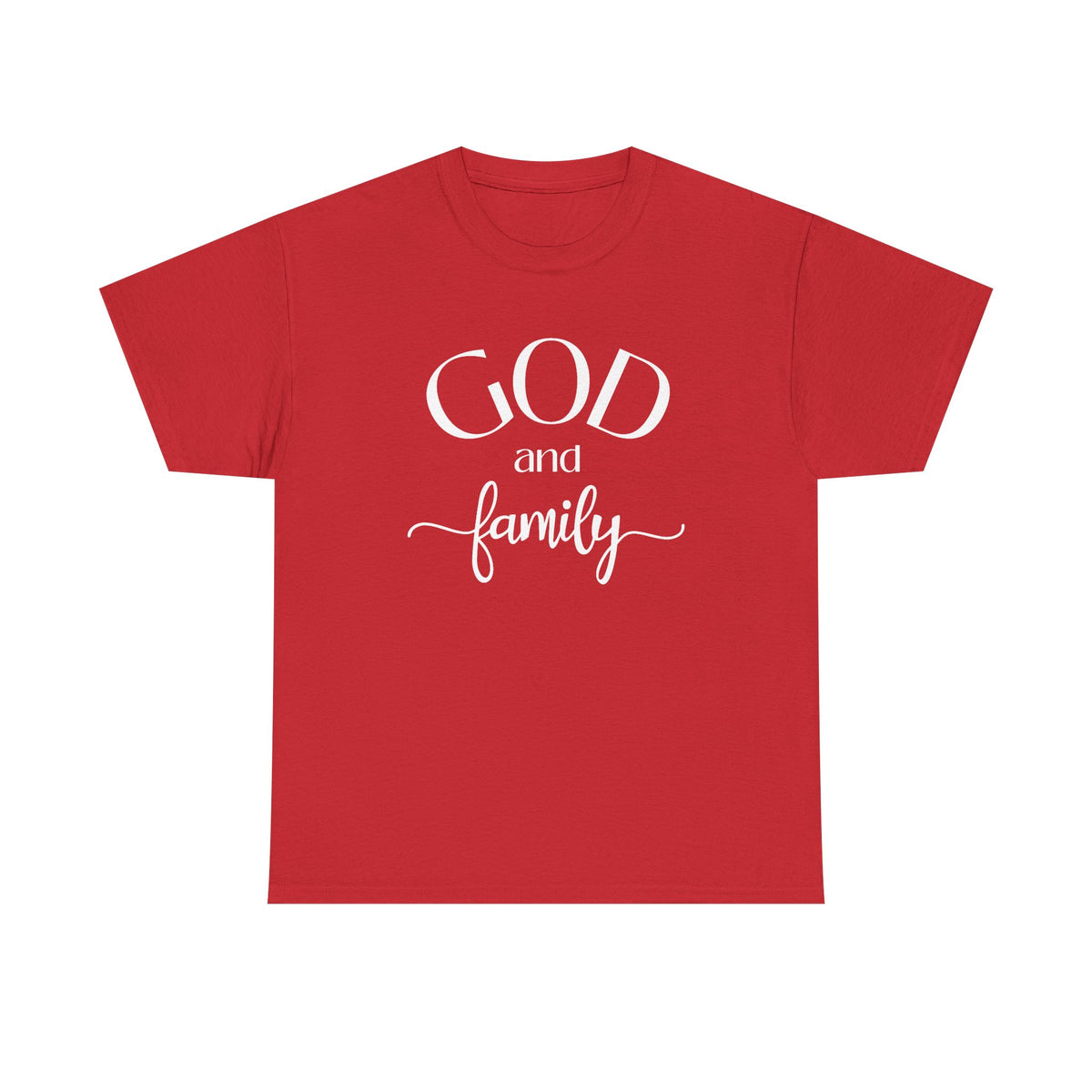 God and Family Tee - White Text