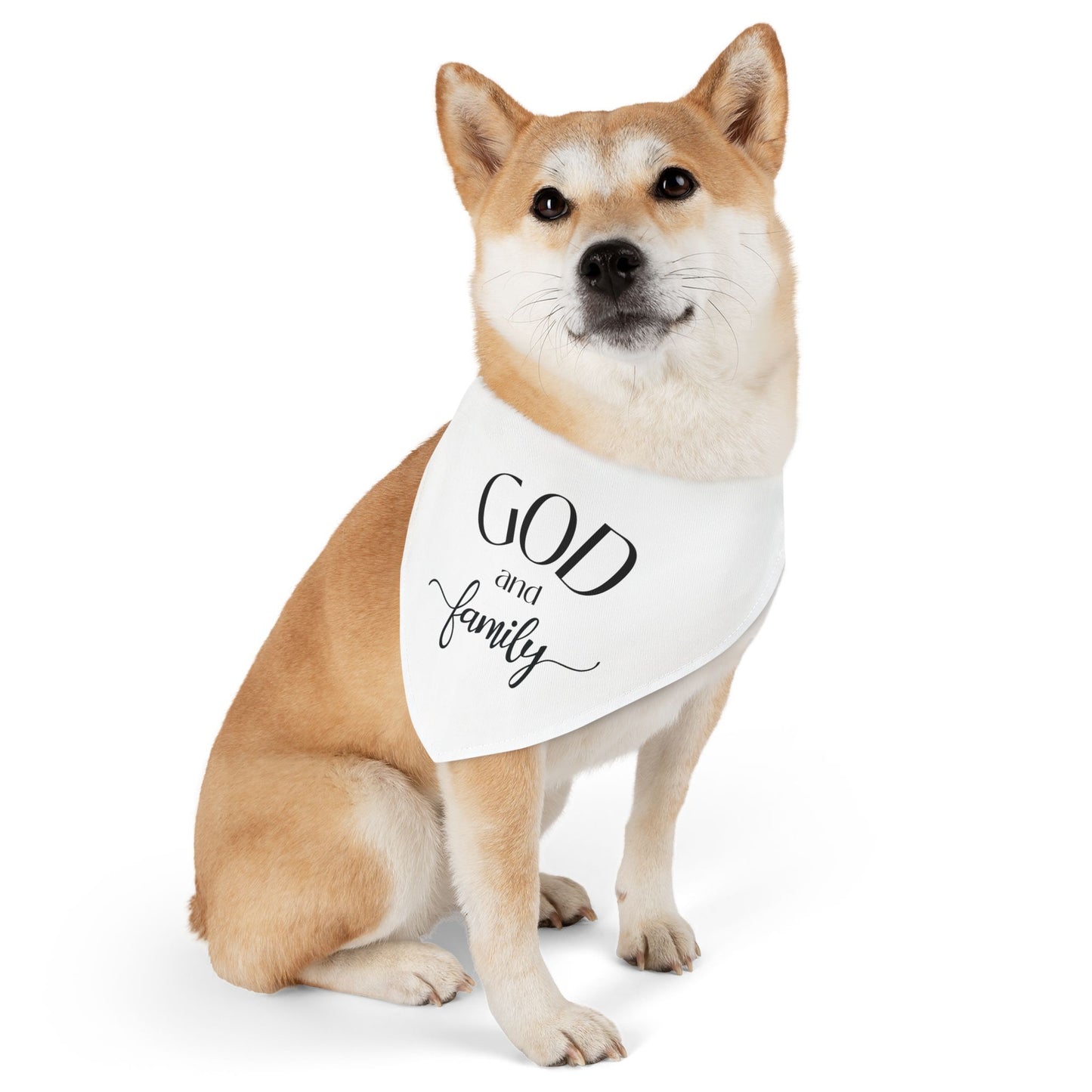 God and Family Pet Bandana Collar