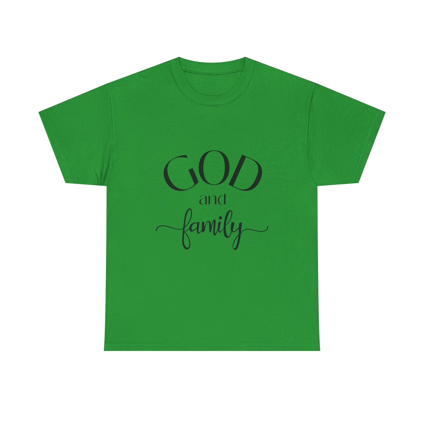 God and Family Men's Heavy Duty Cotton Tee