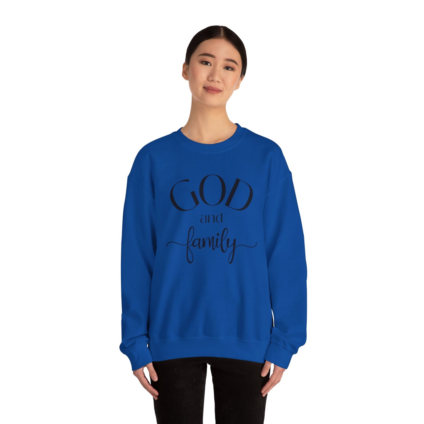 God and  FamilyUnisex Heavy Blend™ Crewneck Sweatshirt