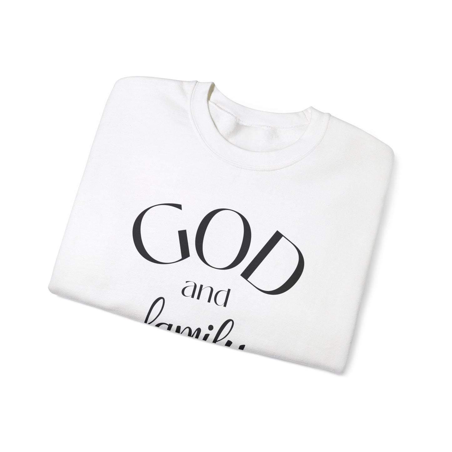 God and  FamilyUnisex Heavy Blend™ Crewneck Sweatshirt