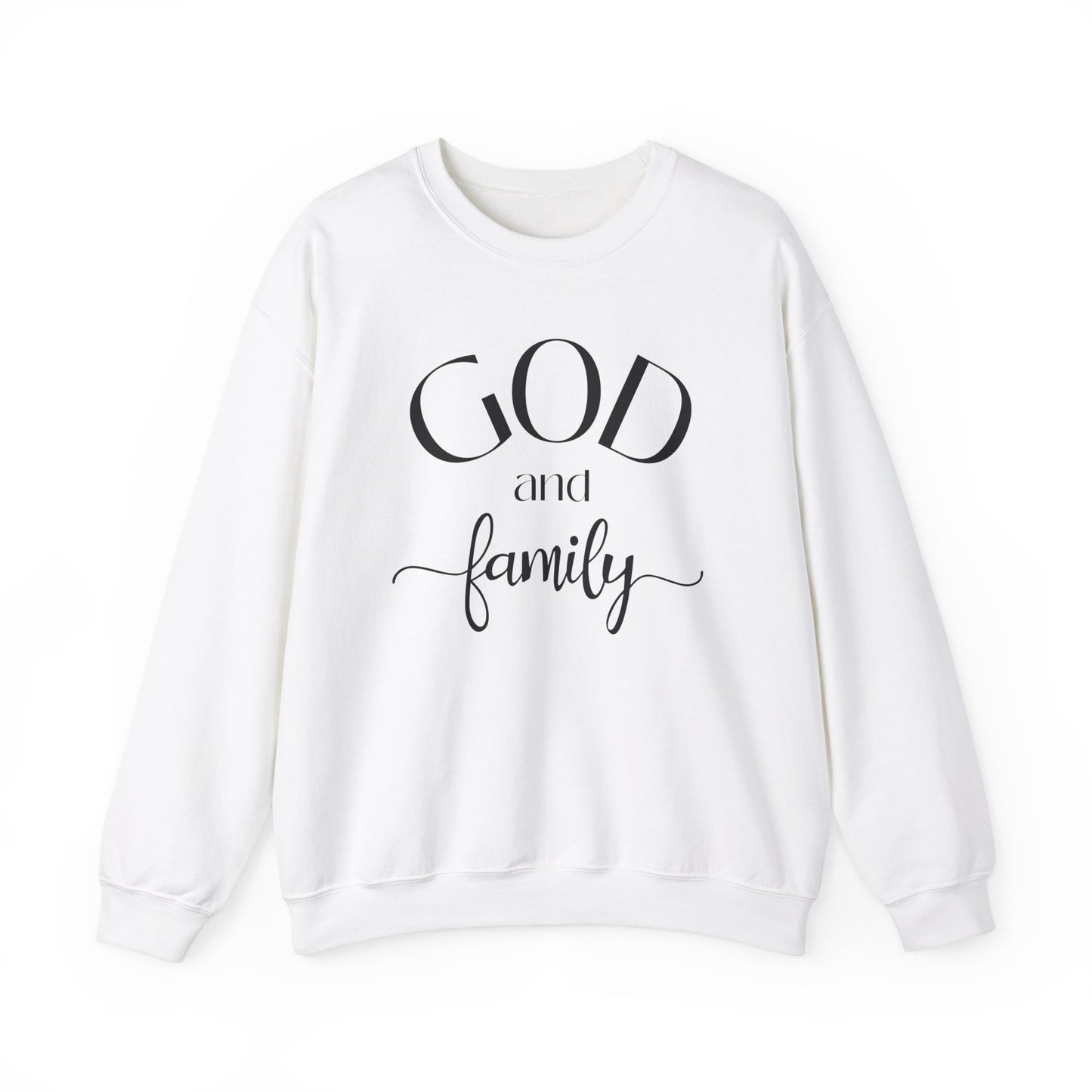 God and  FamilyUnisex Heavy Blend™ Crewneck Sweatshirt