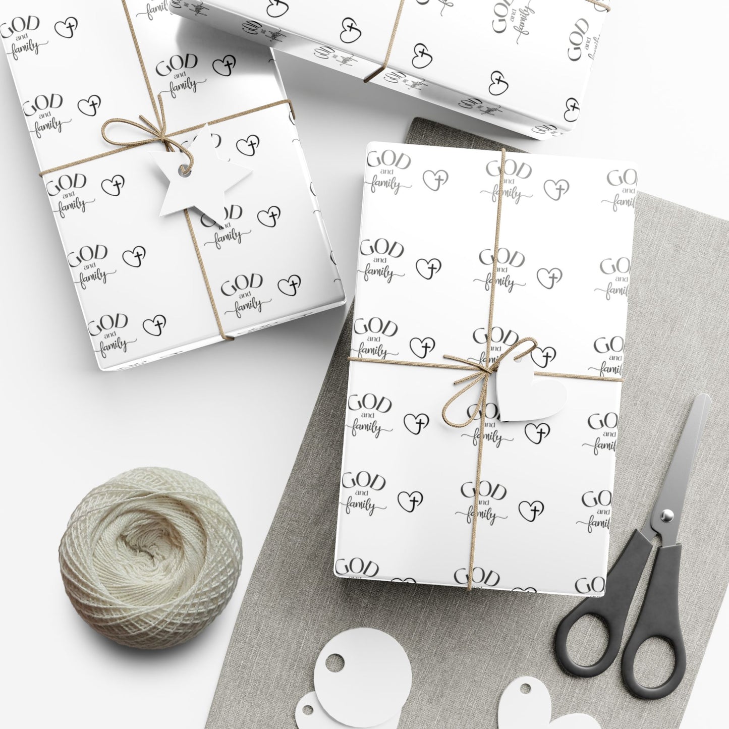 God Family  Wrapping Paper- White