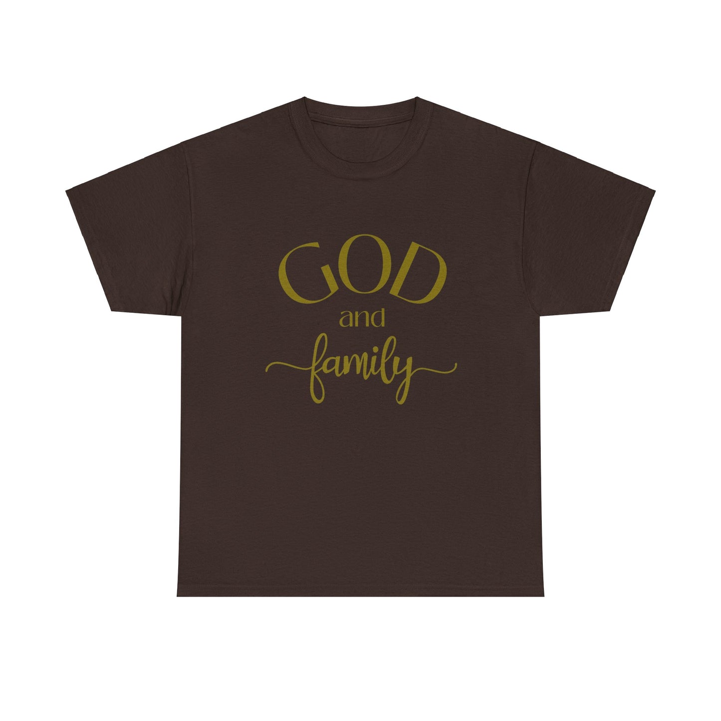 God and Family Heavy Cotton Tee