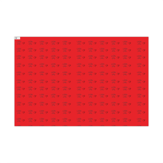 God and Family Wrapping Paper- Red
