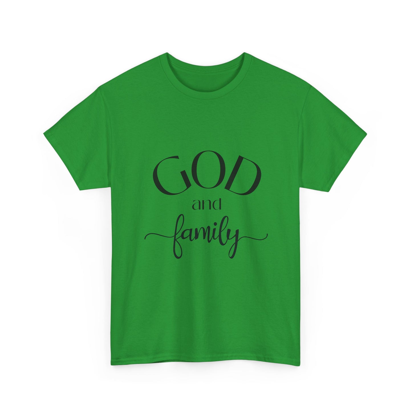 God and Family Men's Heavy Duty Cotton Tee