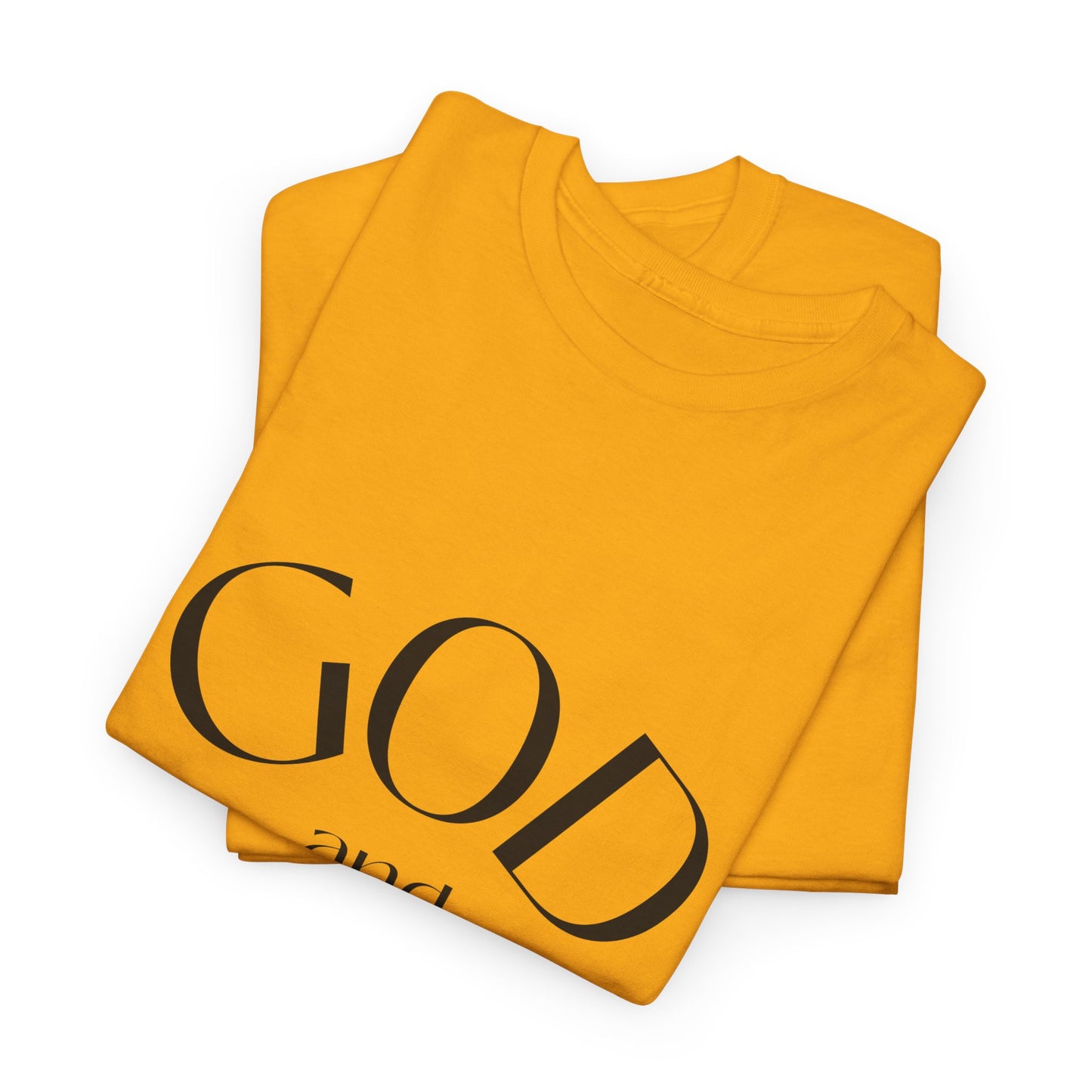 God and Family Men's Heavy Duty Cotton Tee