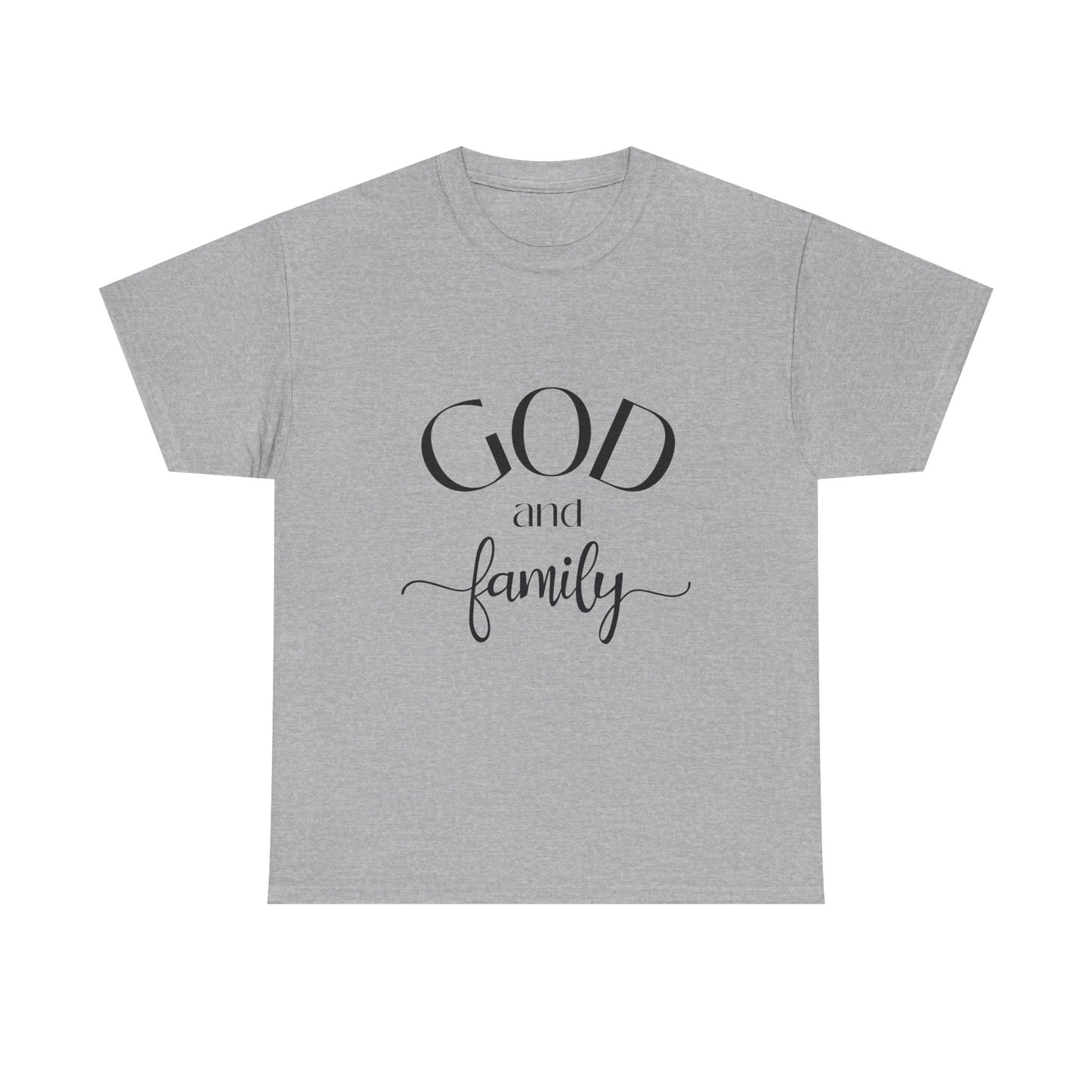 God and Family Men's Heavy Duty Cotton Tee