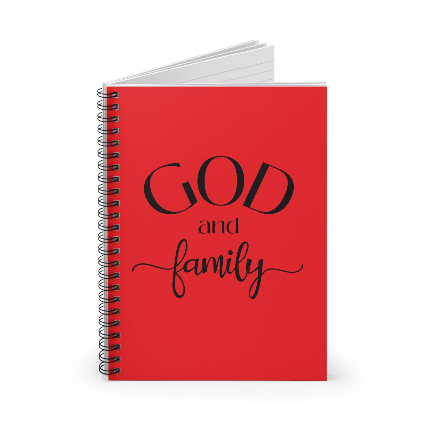 God and Family Spiral Notebook - Ruled Line