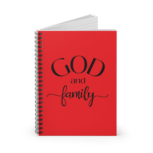 God and Family Spiral Notebook - Ruled Line