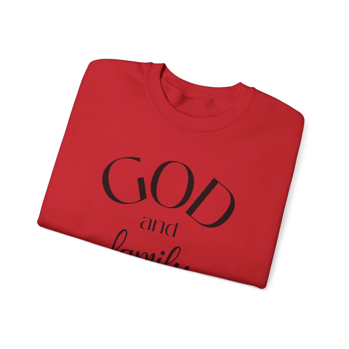 God and  FamilyUnisex Heavy Blend™ Crewneck Sweatshirt