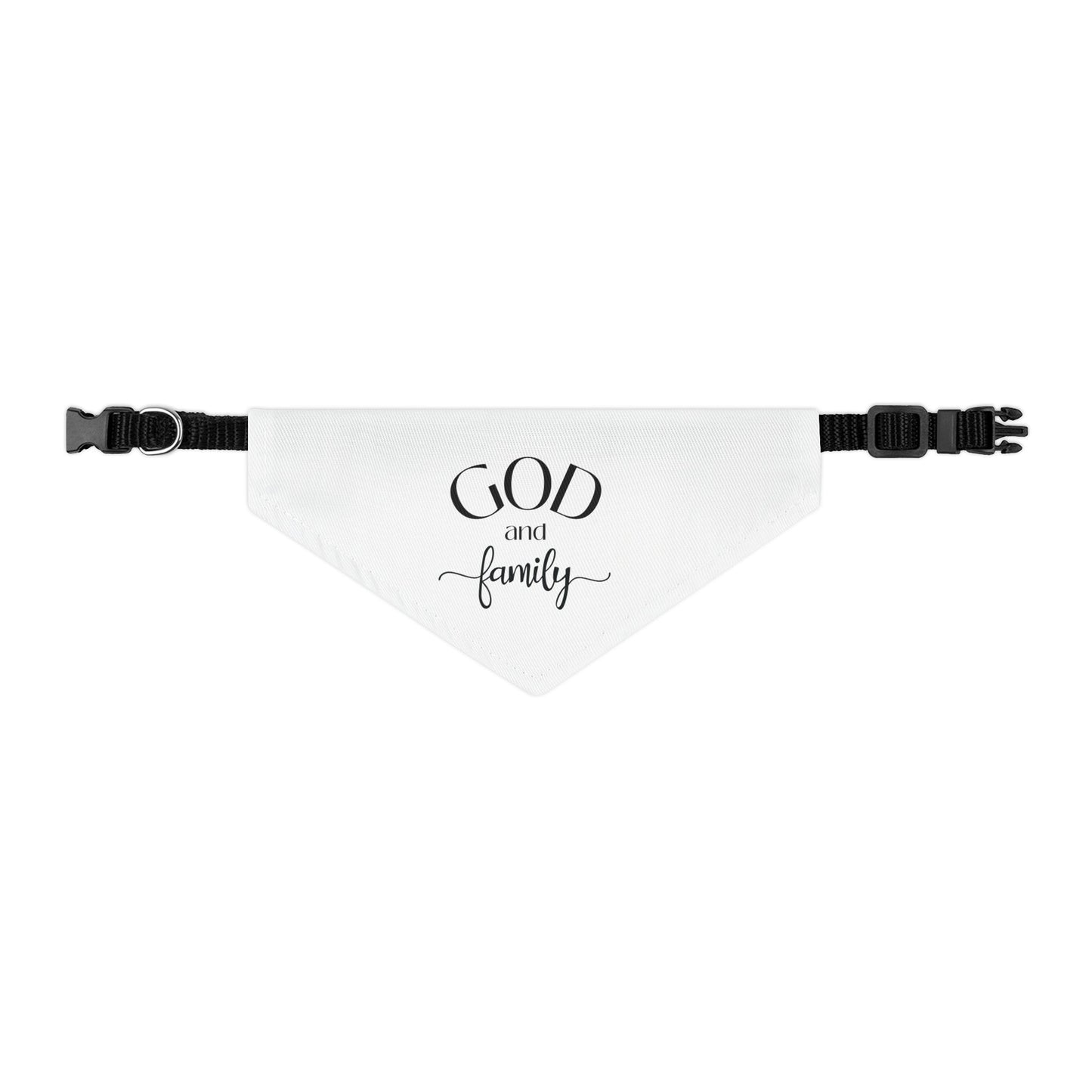 God and Family Pet Bandana Collar