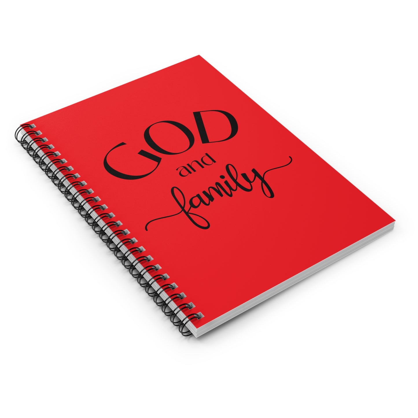 God and Family Spiral Notebook - Ruled Line