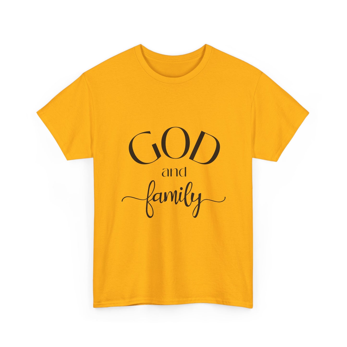 God and Family Men's Heavy Duty Cotton Tee