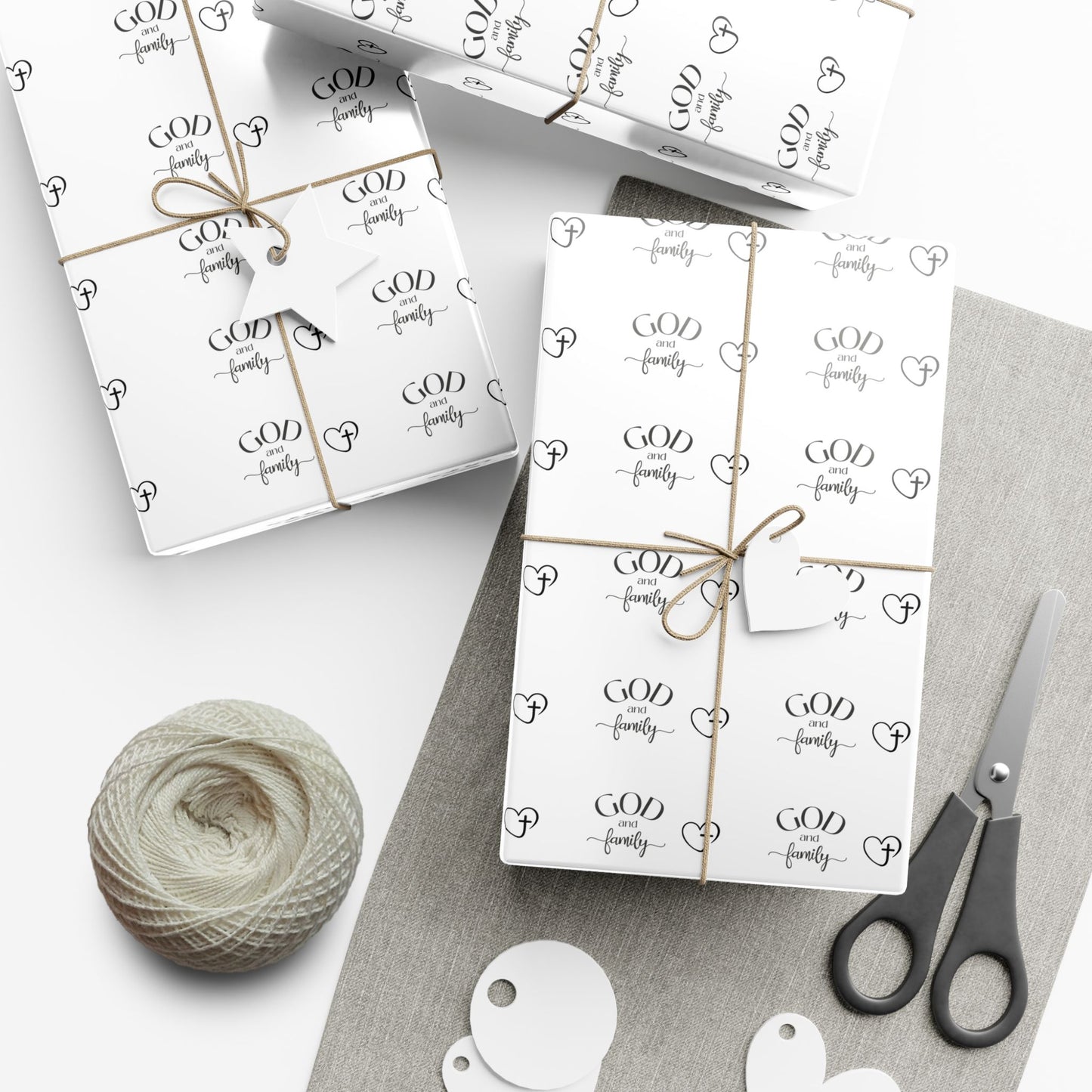 God Family  Wrapping Paper- White