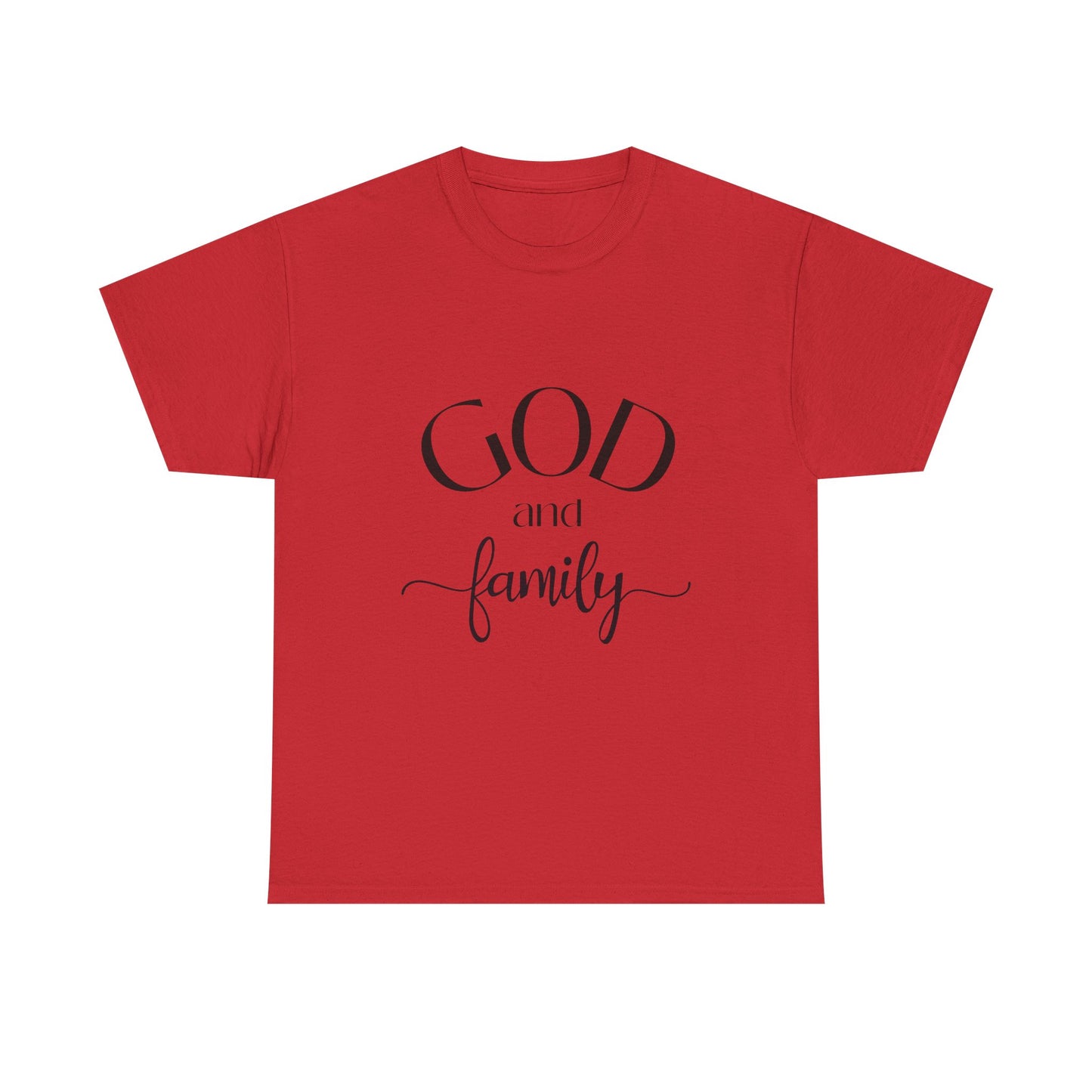 God and Family Men's Heavy Duty Cotton Tee