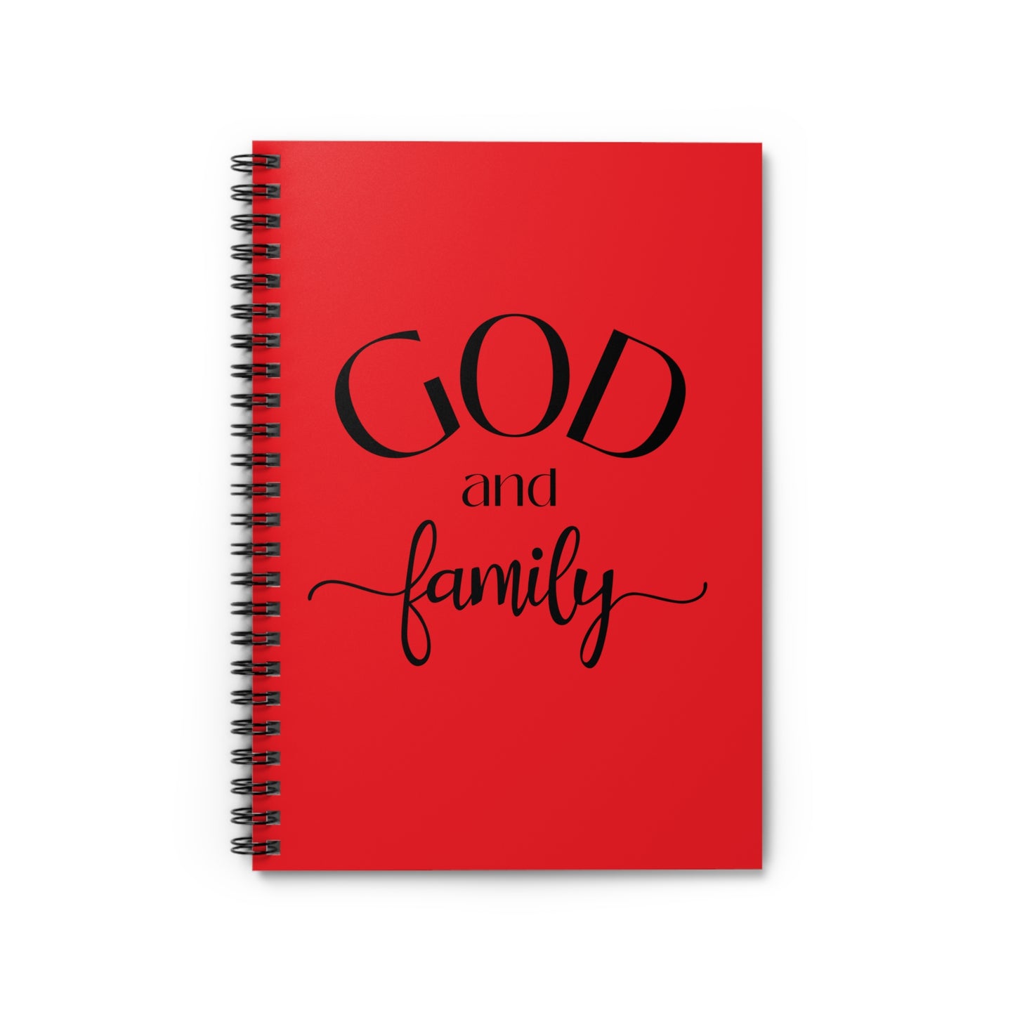 God and Family Spiral Notebook - Ruled Line