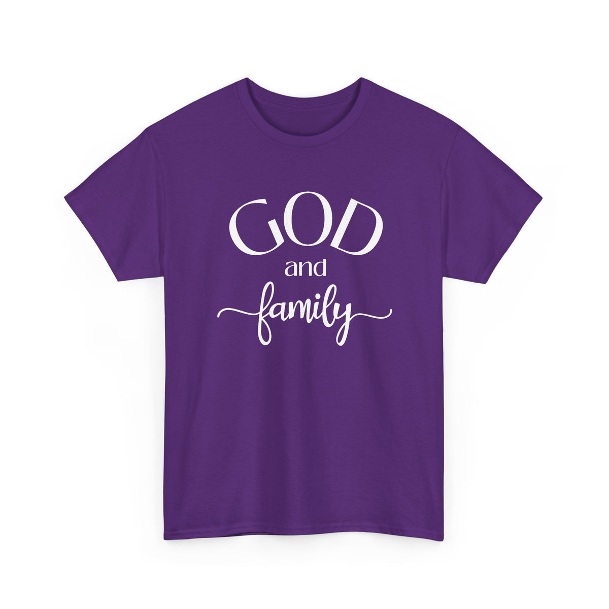 God and Family Tee - White Text
