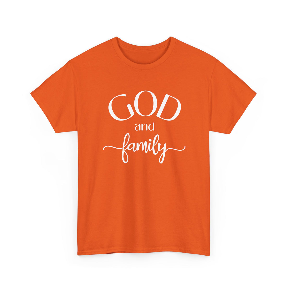 God and Family Tee - White Text